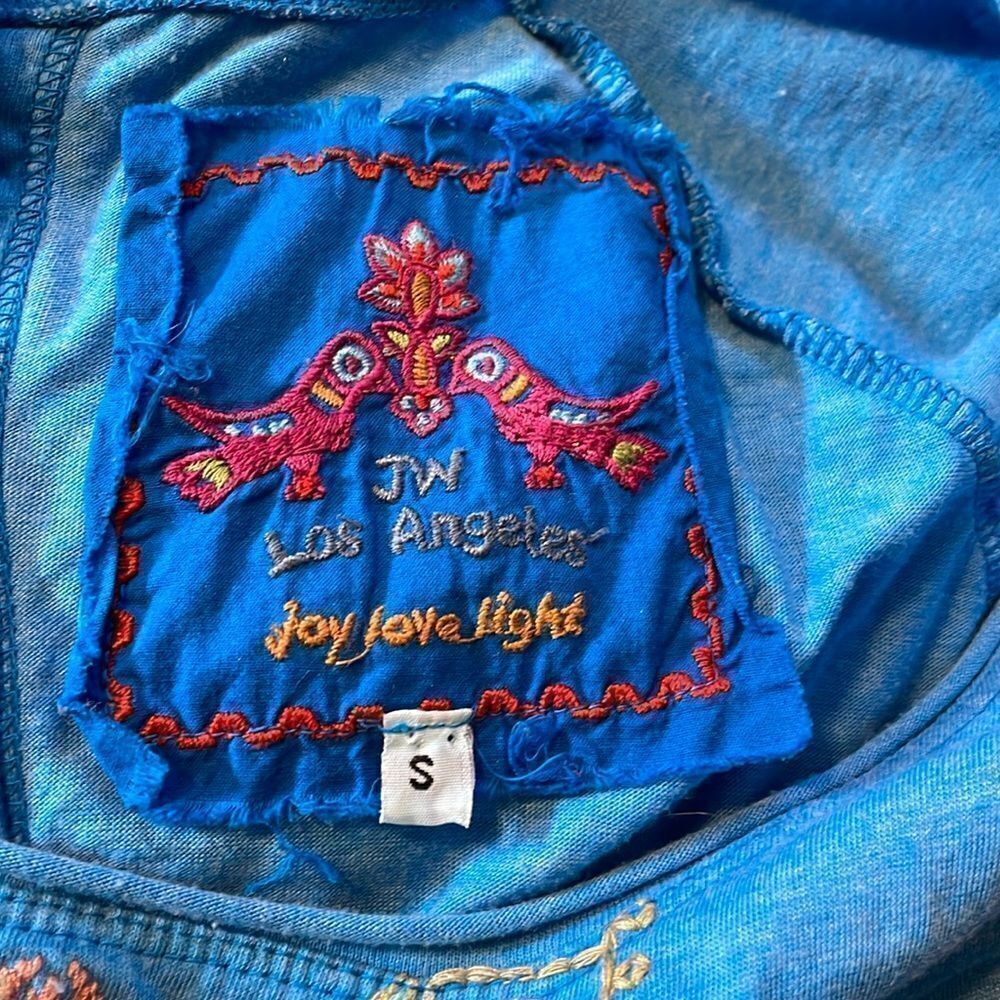 Johnny Was Embroidered Tunic Dress Blue S - Picture 7 of 8